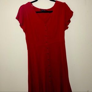 RED SUN DRESS